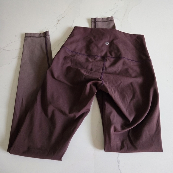 Lululemon Wunder Under Pant Hi-Rise Ombre Black Cherry Purple Burgundy Size 6 - Picture 6 of 8